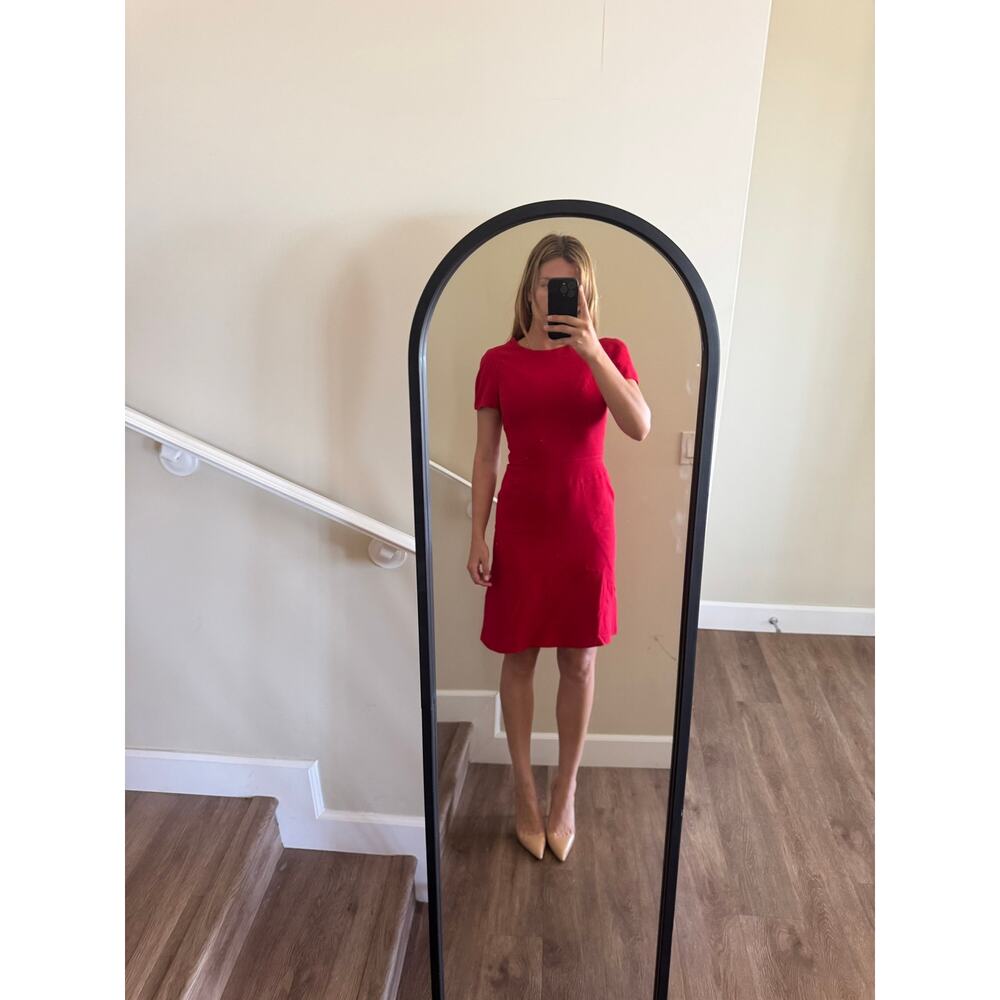 Alexander McQueen Red Sheath Dress
